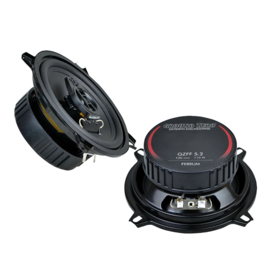 Ground Zero GZFF 5.2 2-drożne głośniki współosiowe o średnicy woofera 130 mm. Moc woofera 70 W RMS / 110 W